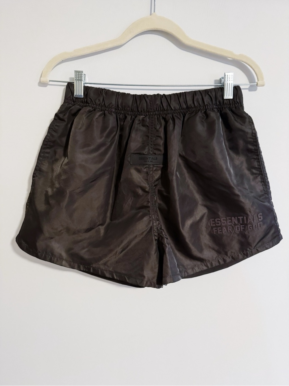 Fear of God Essentials - Dark Brown Nylon Shorts